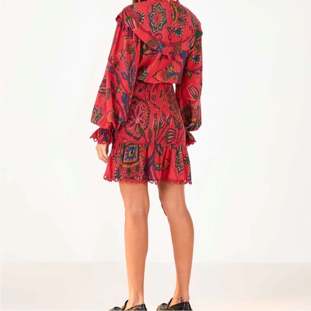 FARM Rio Red Floral Mini Dress - Picture 4 of 14